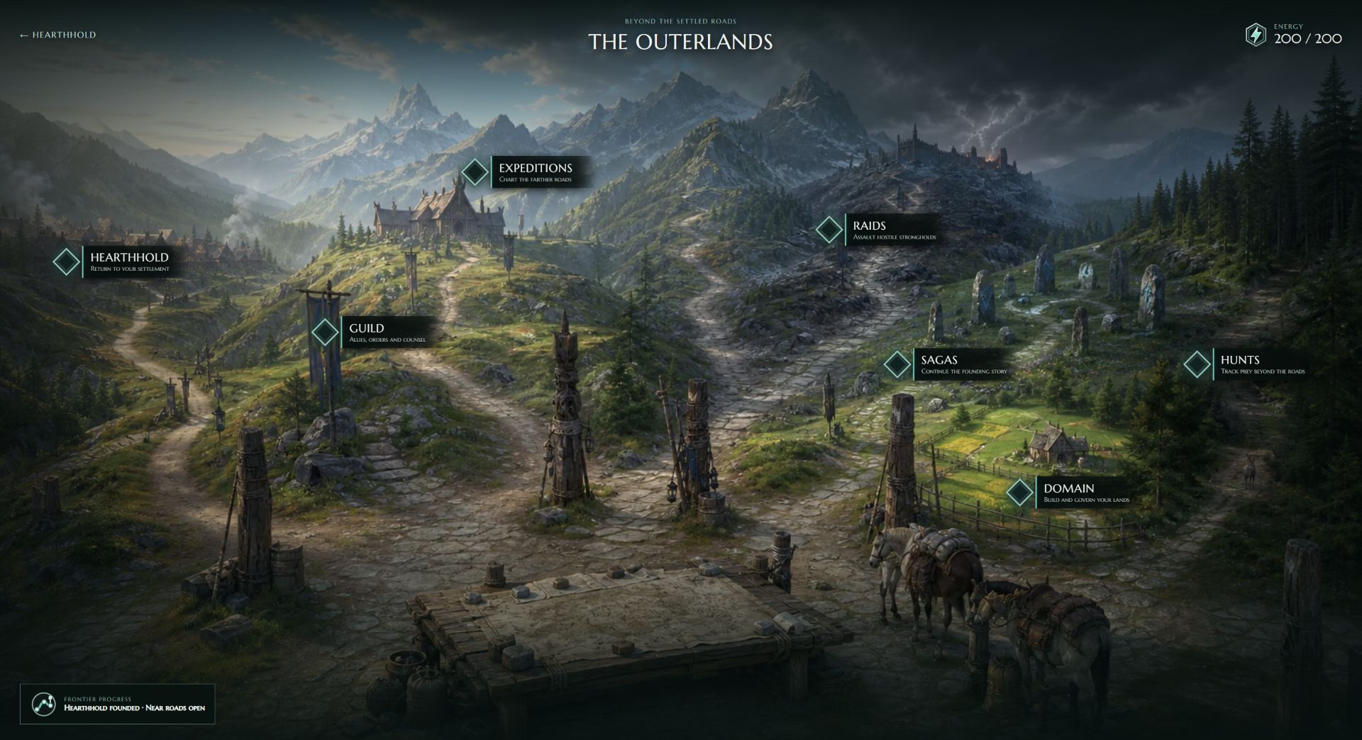 Heroes of the Shattered Aeon Outlands interface